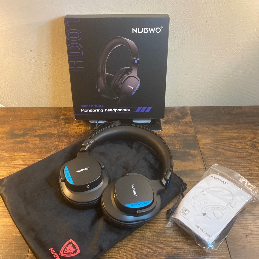 NUBWO HD01 Monitoring Headphones Professional Wired Over Ear Black Headset